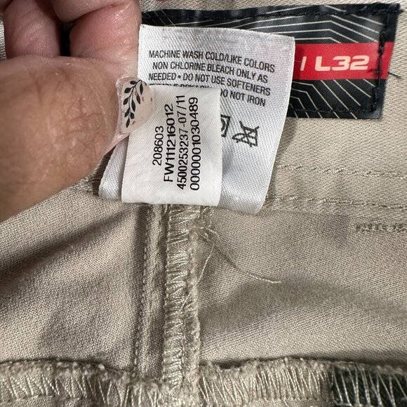 Under Armour Chino Khaki Pants Mens Drawstring Ankle Cargo Pocket Trousers - Picture 14 of 16